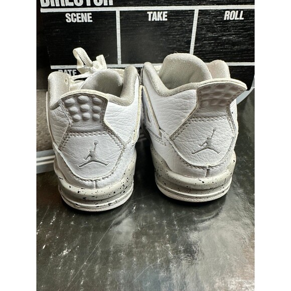 Nike Air Jordan 4 IV Retro TD White Oreo BQ7670-100 Size 6C Basketball Shoes - Picture 5 of 8